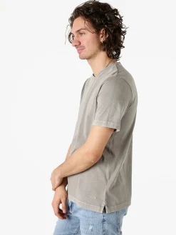 Geox T-shirt girocollo da uomo in cotone - fango