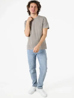 Geox T-shirt girocollo da uomo in cotone - fango