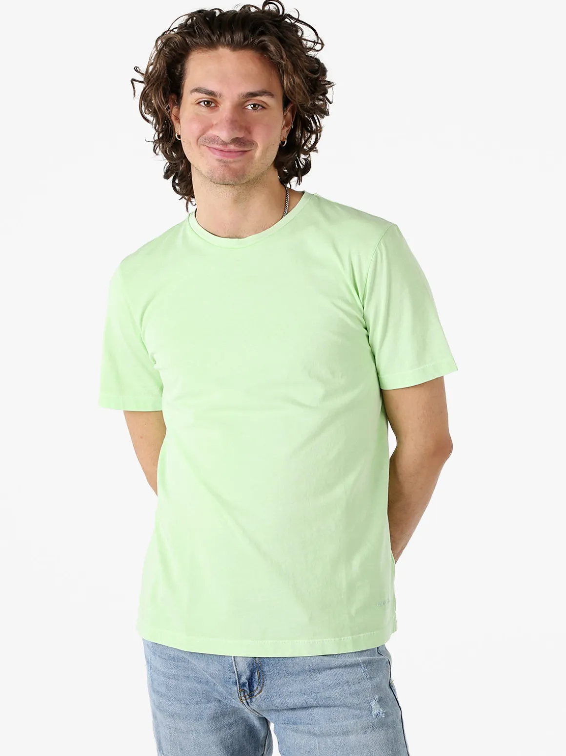 Geox T-shirt girocollo da uomo in cotone - acqua marina