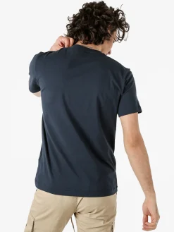 Geox T-shirt girocollo da uomo in cotone - blu scuro