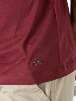Geox T-shirt girocollo da uomo in cotone - bordeaux