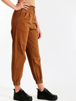Ghiaccio&Limone Pantaloni in cotone a vita alta con polsino