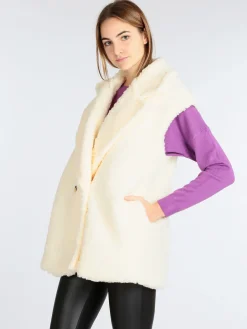 Ghisleri Giacca teddy smanicata donna