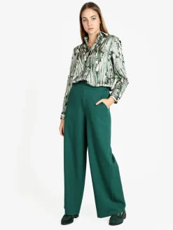 Ghisleri Pantaloni donna ampi a vita alta