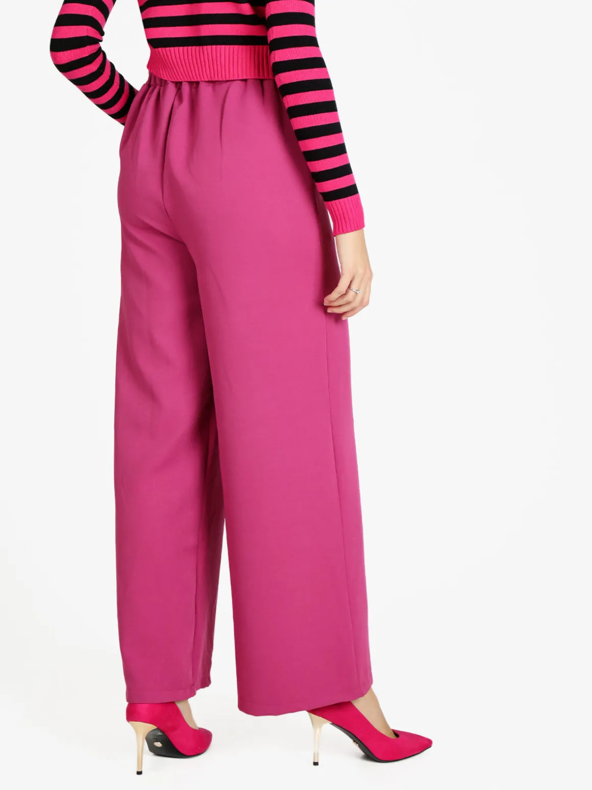 Ghisleri Pantaloni donna ampi a vita alta