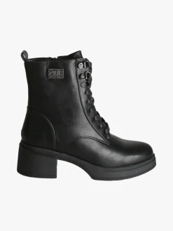 Gian Marco Venturi Anfibi donna stringati con tacco - nero