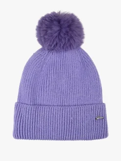 Gian Marco Venturi Cappello donna lurex in maglia con pompon - rosso