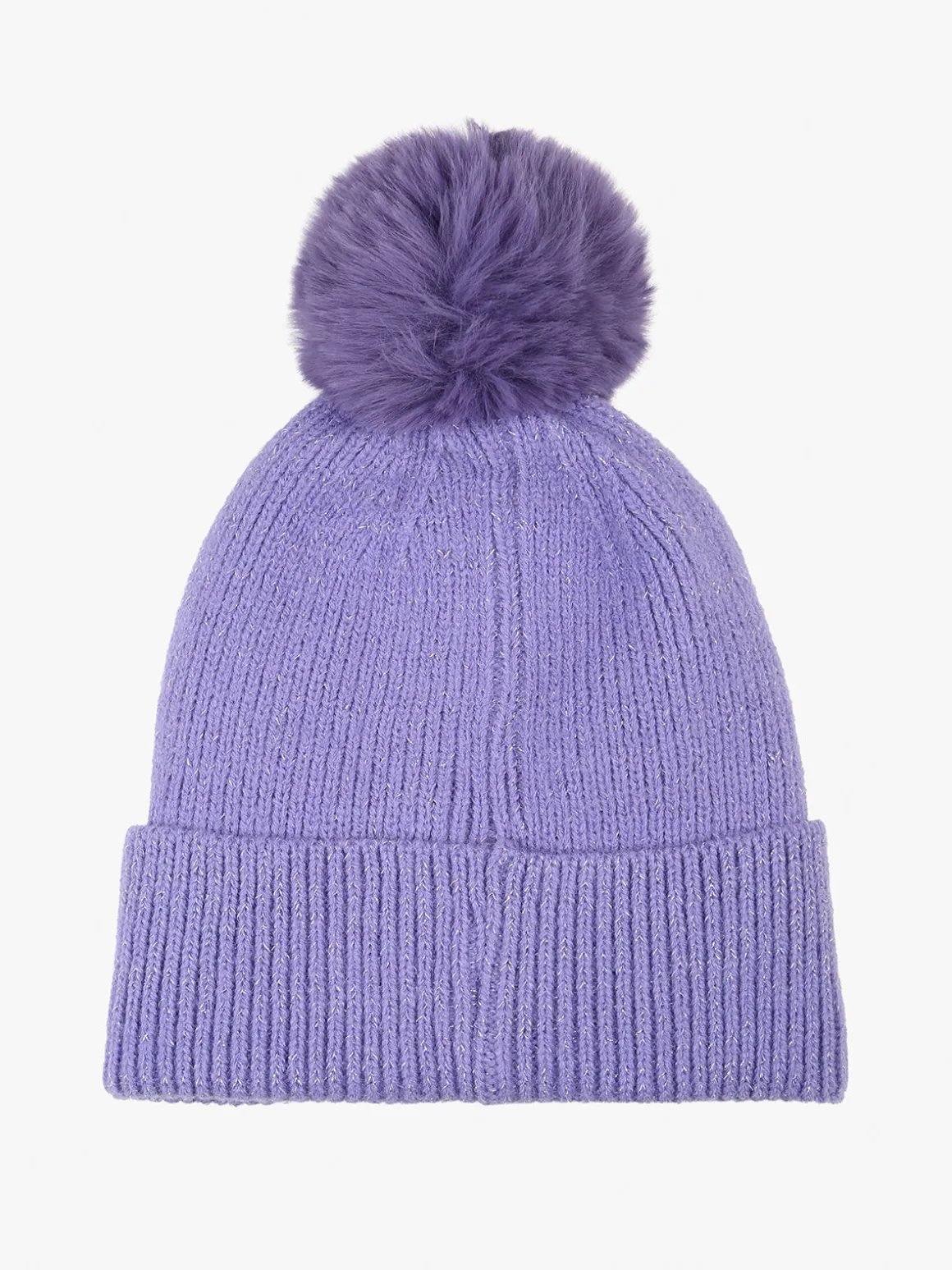 Gian Marco Venturi Cappello donna lurex in maglia con pompon - viola