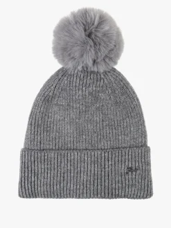 Gian Marco Venturi Cappello donna lurex in maglia con pompon - grigio