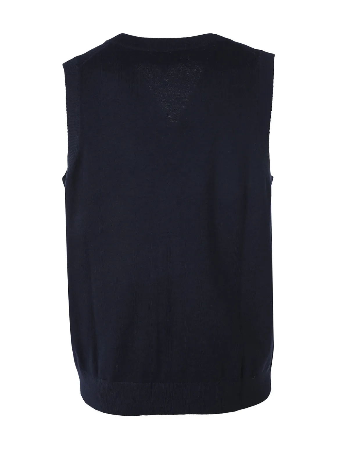 Gian Marco Venturi Gilet da uomo in maglia misto lana con bottoni - blu scuro