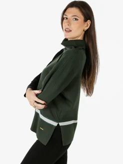 Gian Marco Venturi Maglia dolcevita da donna con strass - verde