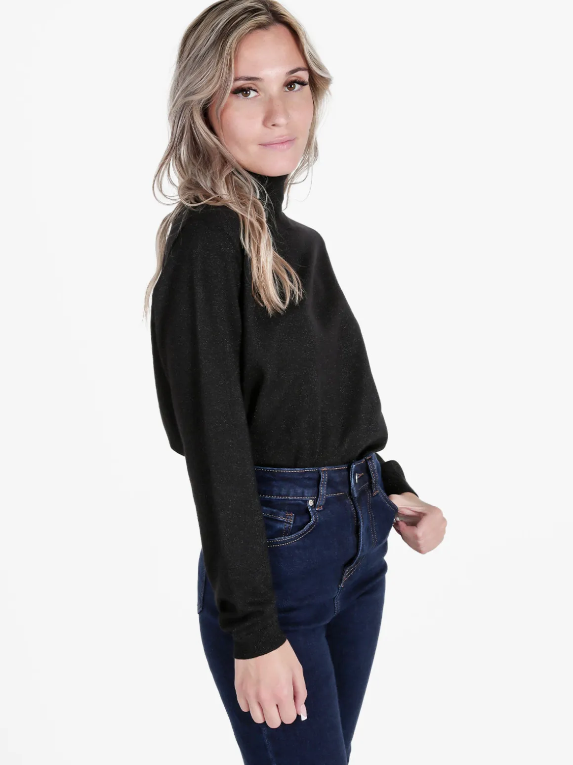 Gian Marco Venturi Maglia dolcevita da donna in lurex