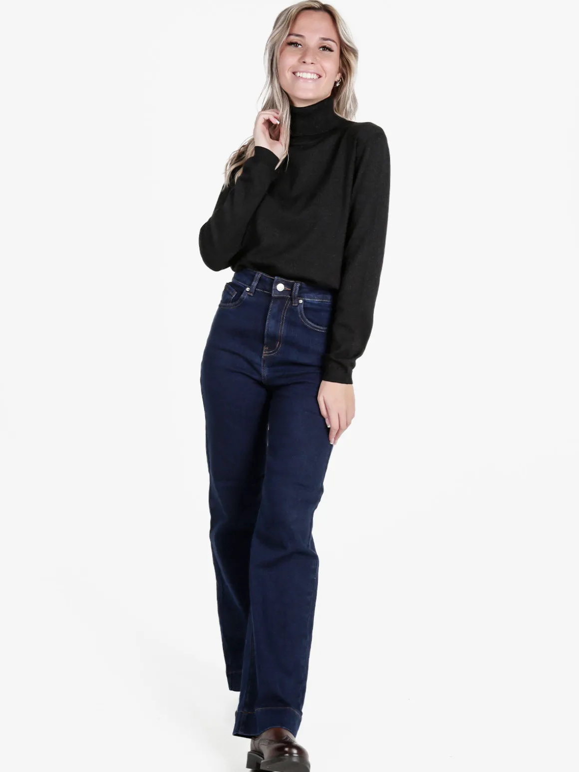 Gian Marco Venturi Maglia dolcevita da donna in lurex
