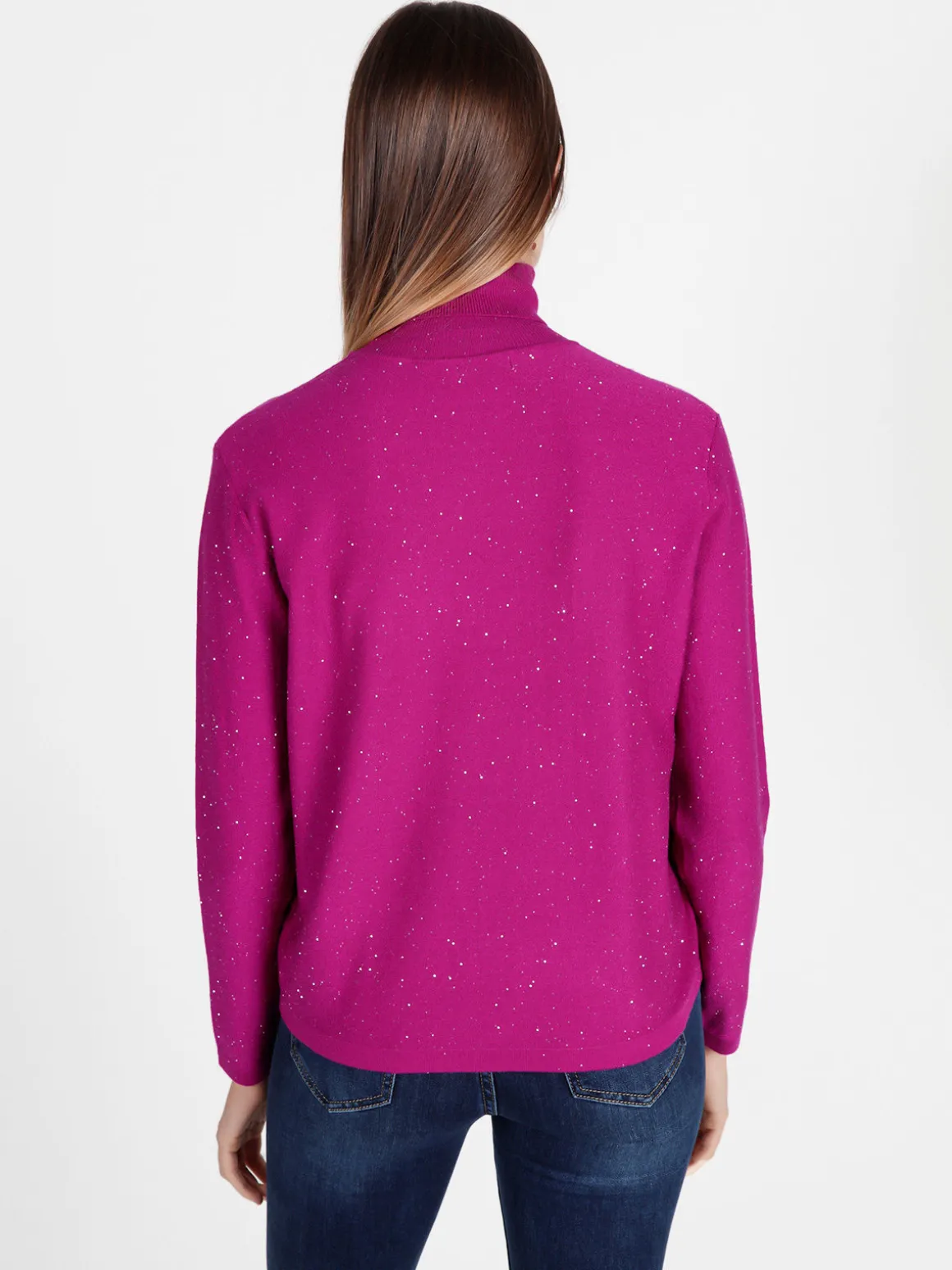 Gian Marco Venturi Maglia dolcevita da donna con micropaillettes luccicanti