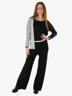 Gian Marco Venturi Maglia donna girocollo con strass - nero