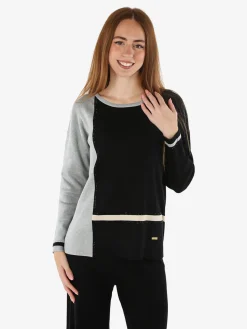 Gian Marco Venturi Maglia donna girocollo con strass - nero