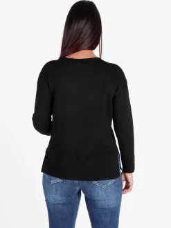 Gian Marco Venturi Maglia girocollo da donna con strass centrali