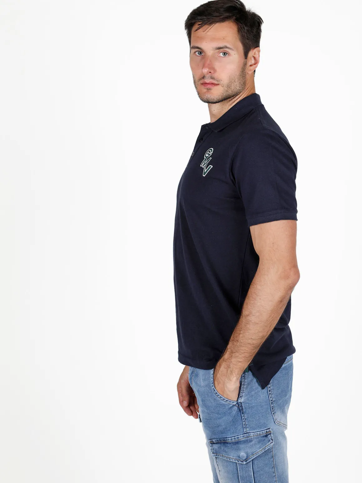 Gian Marco Venturi Polo da uomo in cotone a maniche corte