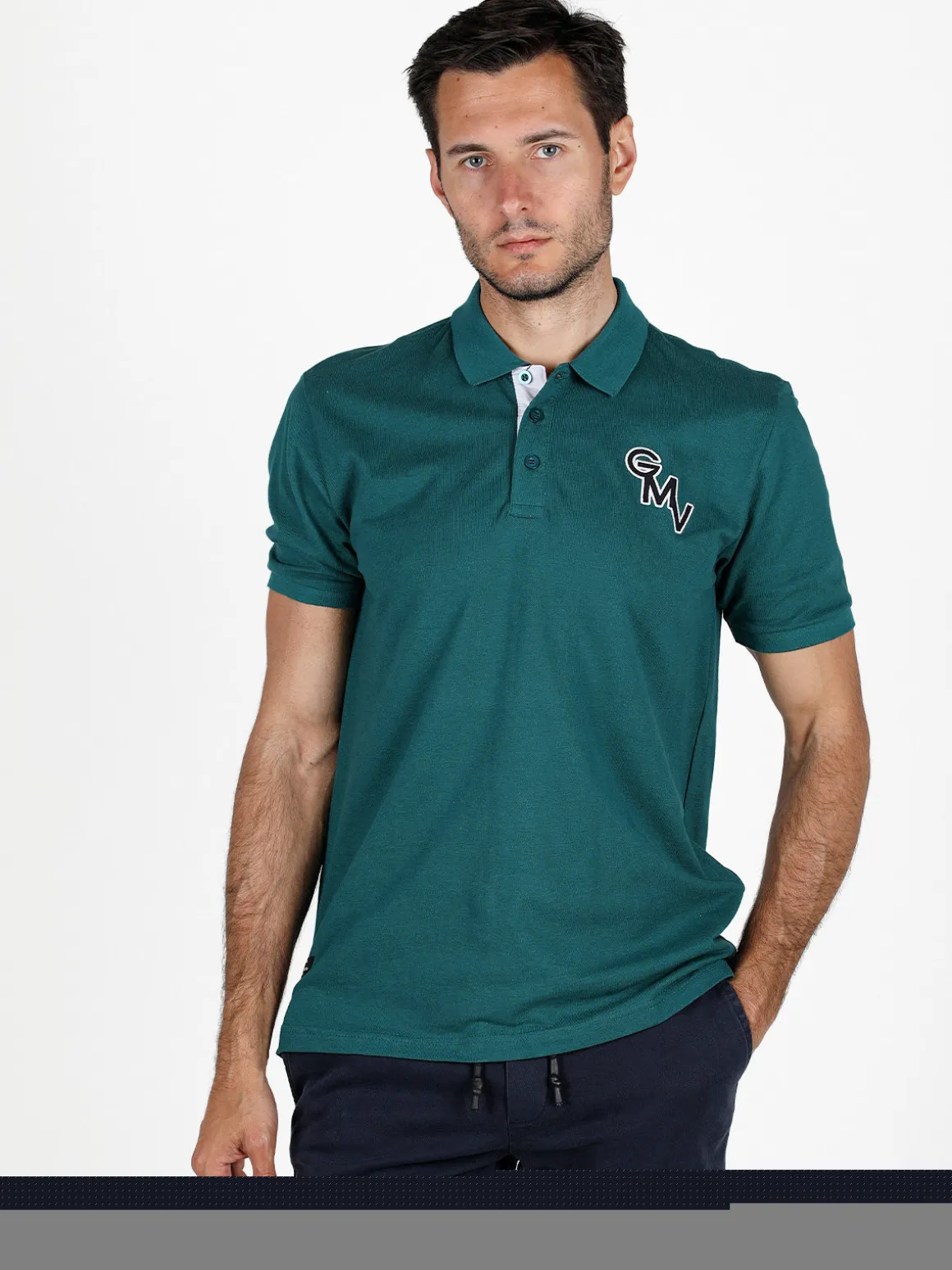 Gian Marco Venturi Polo da uomo in cotone a maniche corte