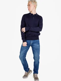Gian Marco Venturi Polo da uomo in maglia a maniche lunghe