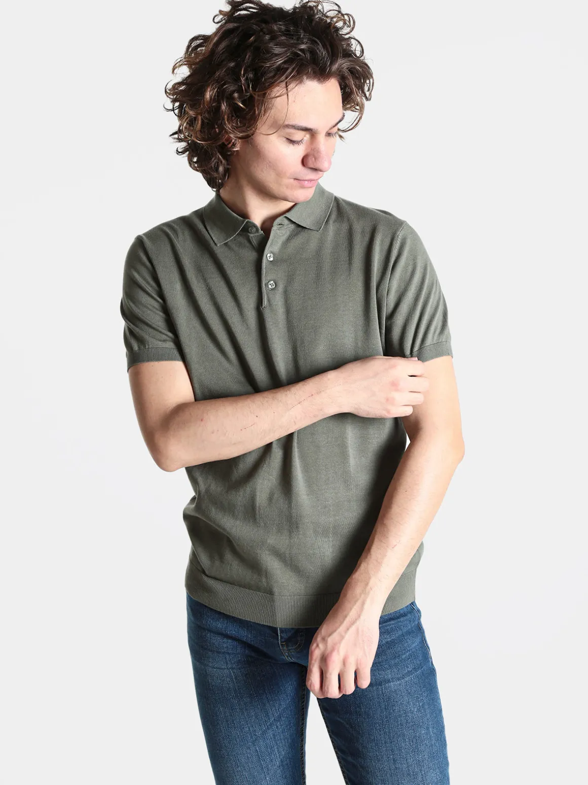 Gian Marco Venturi Polo da uomo in cotone a maniche corte