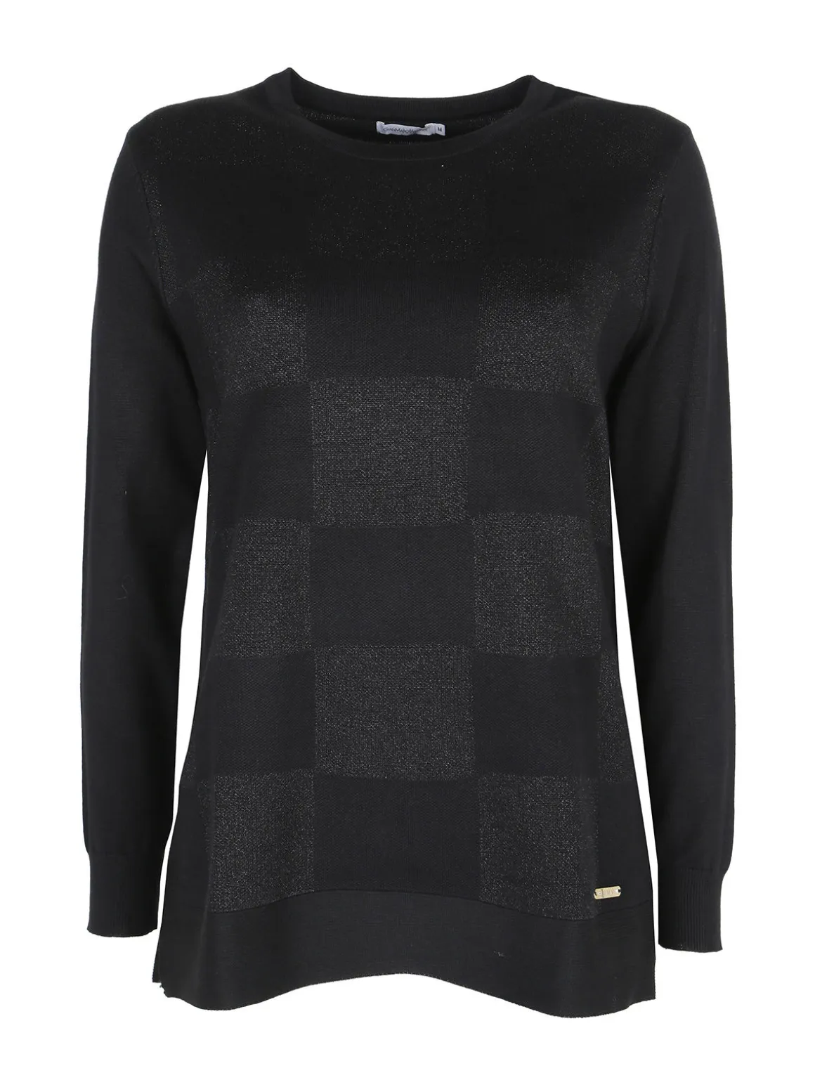 Gian Marco Venturi Pullover donna a scacchi in lurex