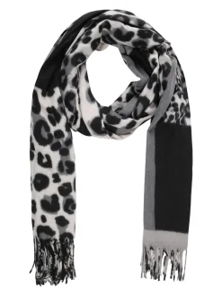 Gian Marco Venturi Sciarpa donna animalier con frange