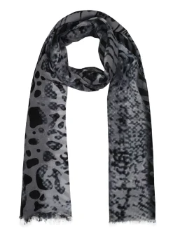 Gian Marco Venturi Sciarpa donna animalier - blu scuro