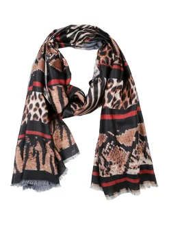 Gian Marco Venturi Sciarpa donna animalier - marrone