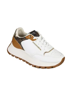 Gian Marco Venturi Sneakers donna stringate con platform - bianco