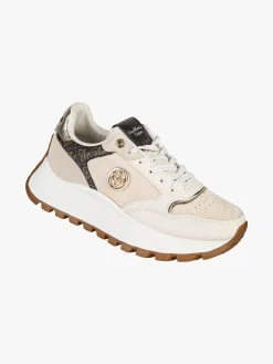 Gian Marco Venturi Sneakers donna stringate con platform - beige