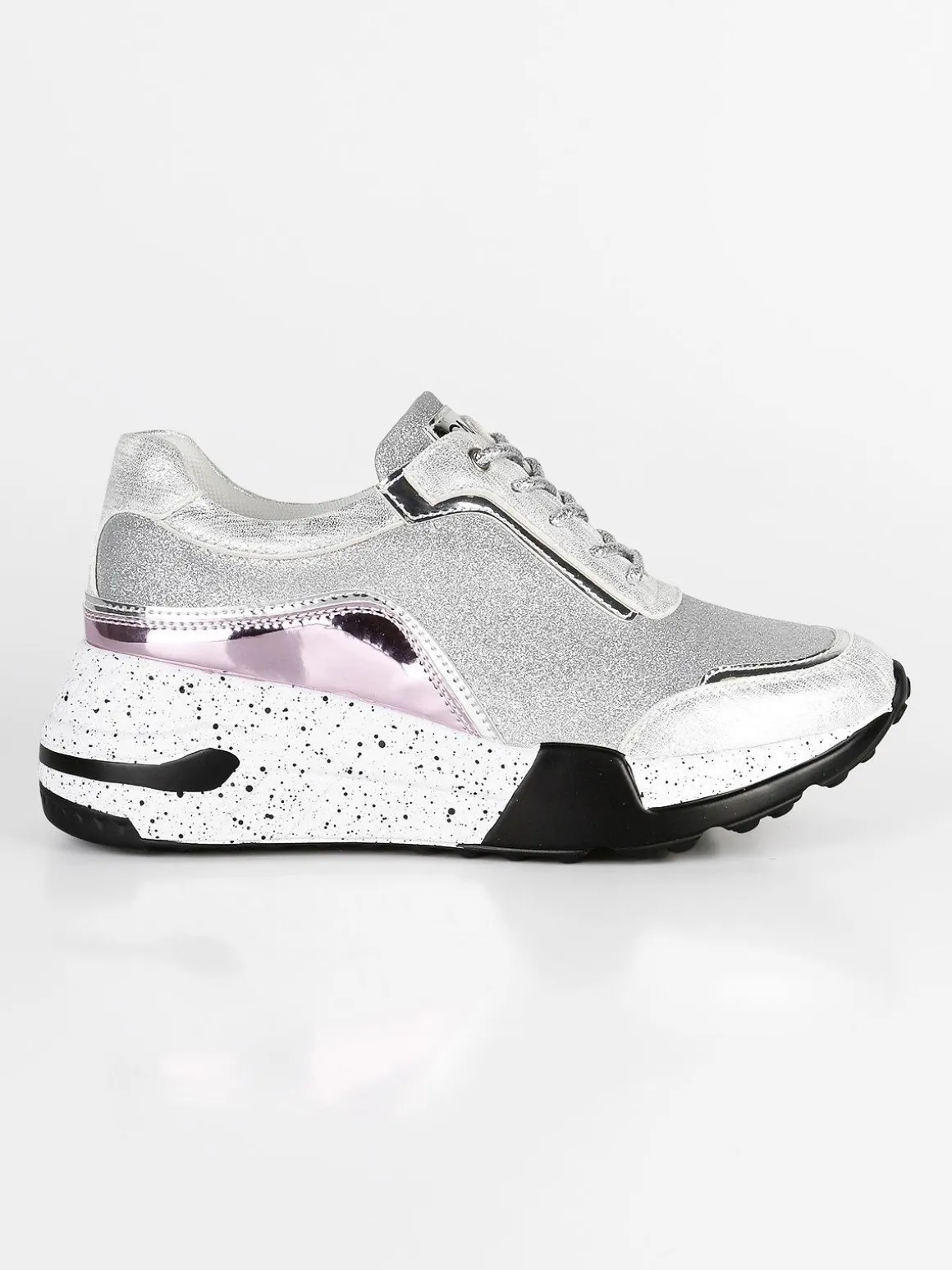 Gian Marco Venturi Sneakers glitter con zeppa