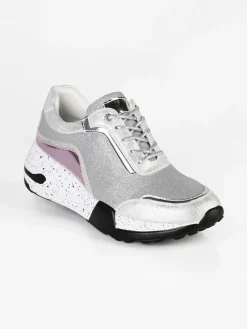 Gian Marco Venturi Sneakers glitter con zeppa