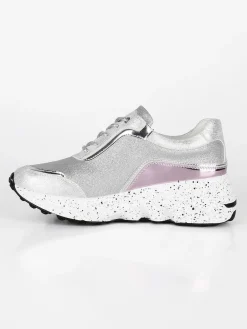 Gian Marco Venturi Sneakers glitter con zeppa