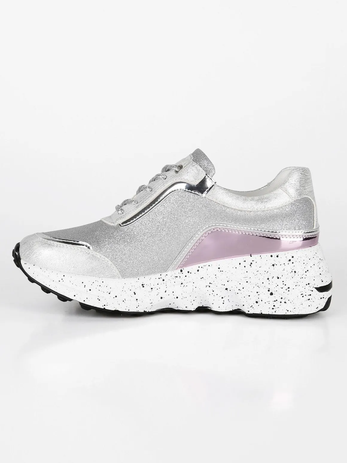 Gian Marco Venturi Sneakers glitter con zeppa