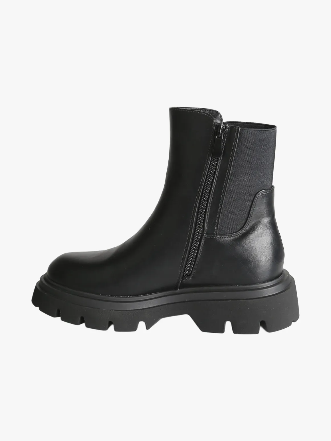 Gian Marco Venturi Stivaletti donna chunky in ecopelle con dettaglio in tessuto - nero