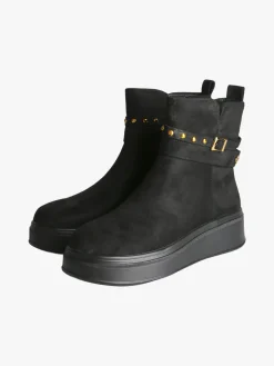Gian Marco Venturi Stivaletti donna scamosciati con borchie e platform - nero