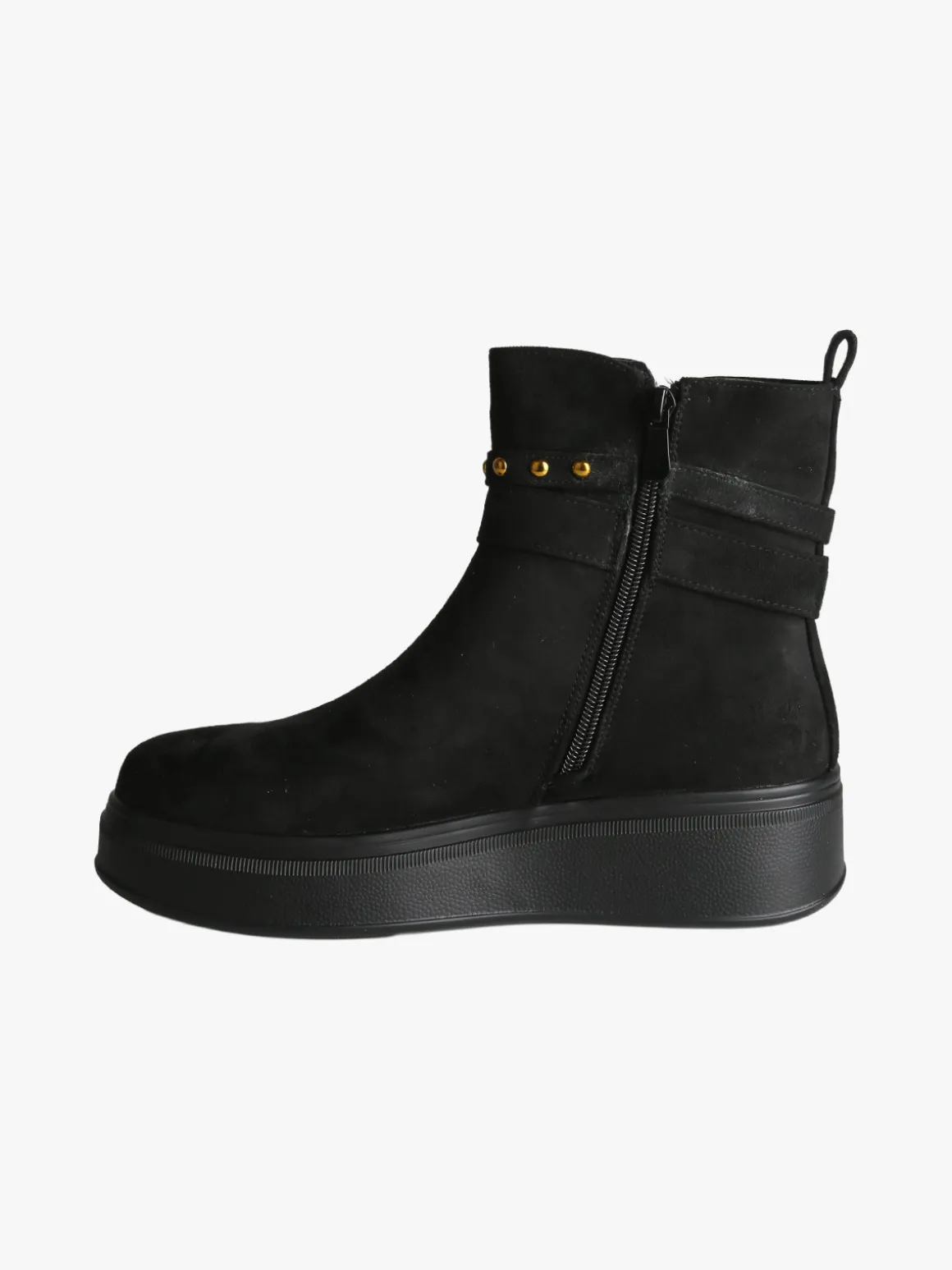 Gian Marco Venturi Stivaletti donna scamosciati con borchie e platform - nero
