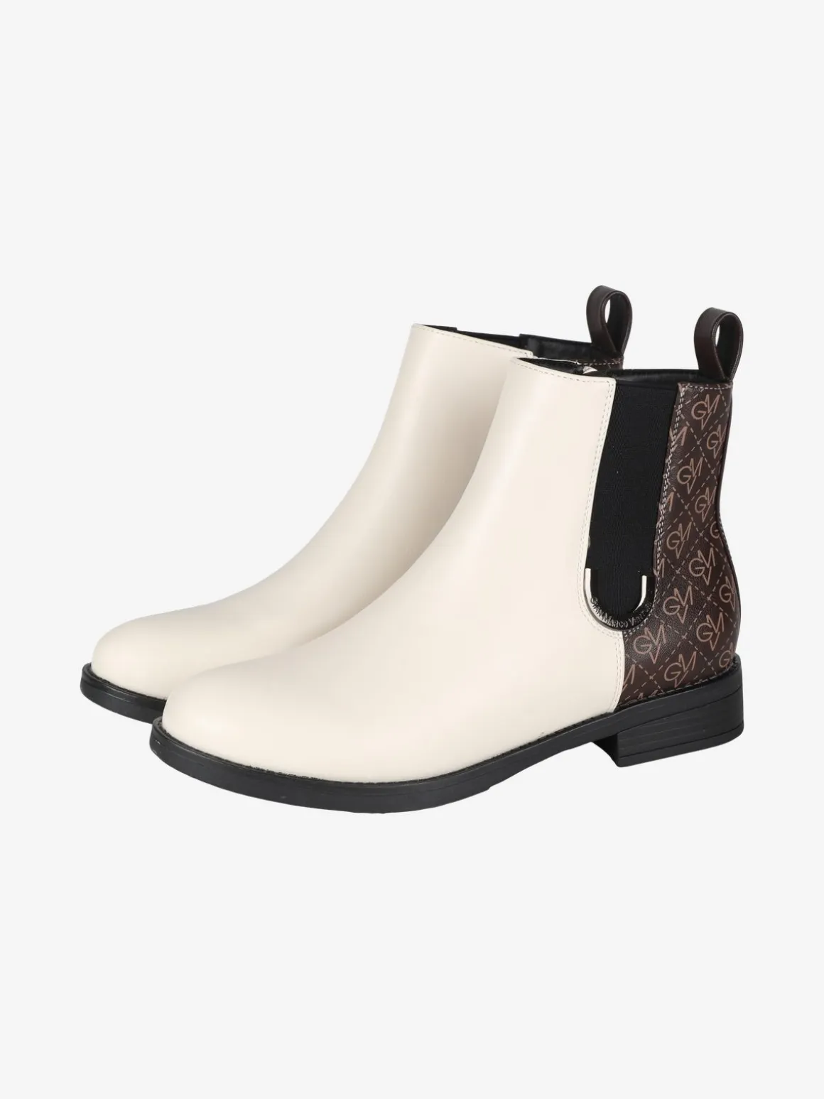 Gian Marco Venturi Stivaletti donna con monogramma bicolore