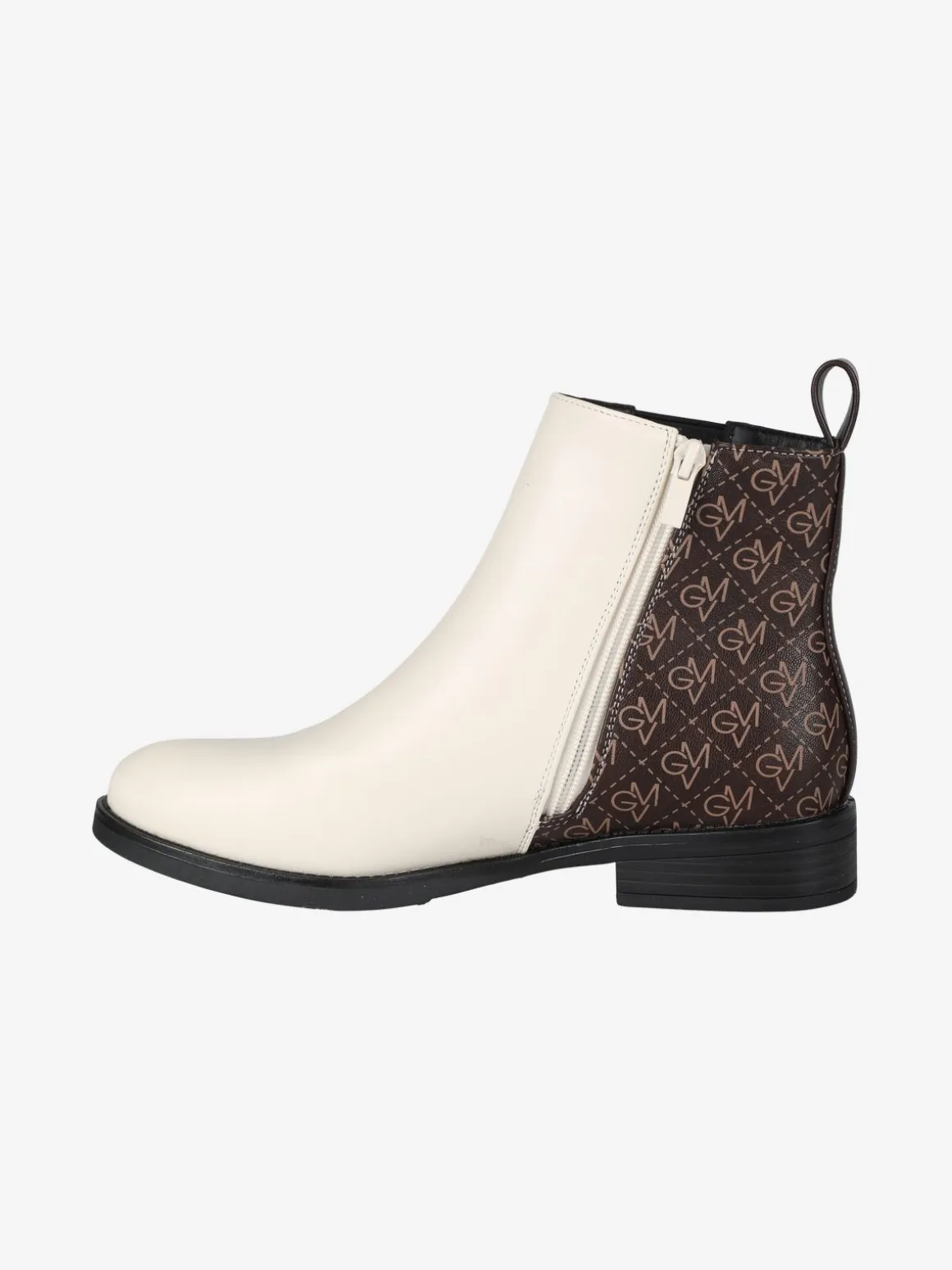 Gian Marco Venturi Stivaletti donna con monogramma bicolore