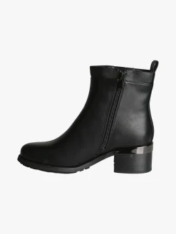Gian Marco Venturi Stivaletti donna con zip e tacco largo - nero