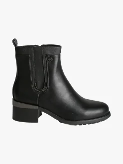 Gian Marco Venturi Stivaletti donna con zip e tacco largo - nero