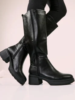 Gian Marco Venturi Stivali donna chunky con zip - nero