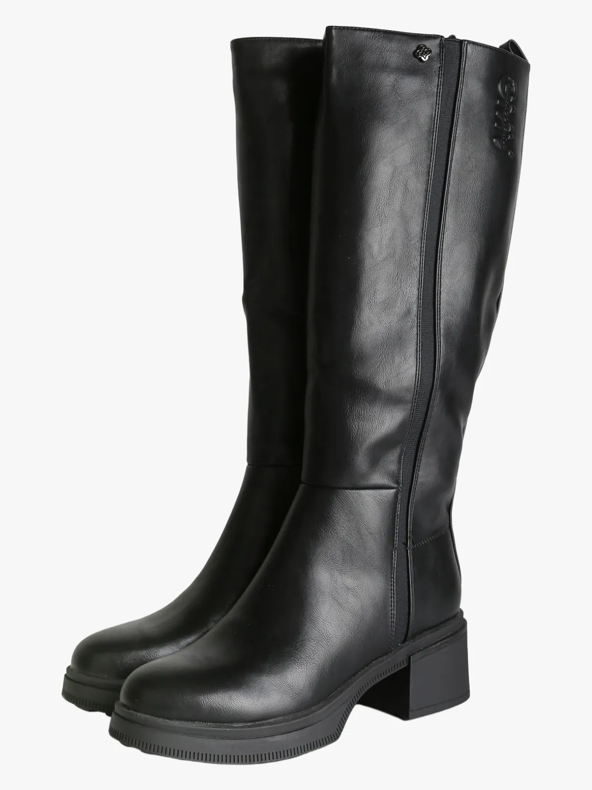 Gian Marco Venturi Stivali donna chunky con zip - nero