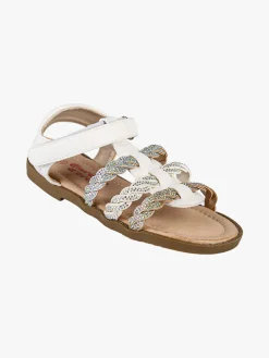Giardino D'Oro Sandali da ragazza con strass e cinturino a strappo - bianco