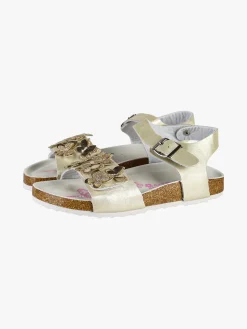 Giardino D'Oro Sandali da ragazza con fibbia e cinturino a strappo - beige