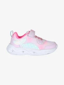 Giardino D'Oro Sneakers da bambina con luci e cinturino a strappo - rosa