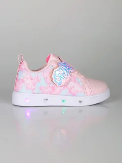 Giardino D'Oro Sneakers da bambina basse con strappo e luci - rosa
