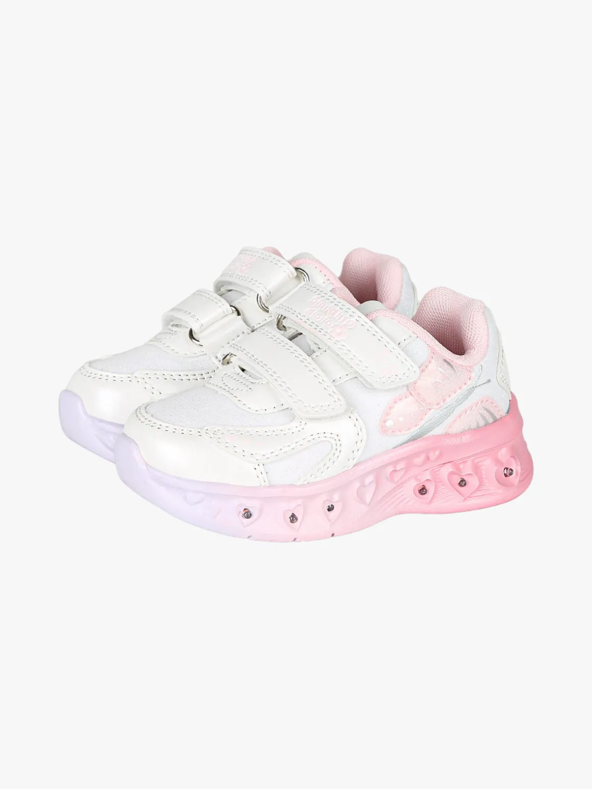 Giardino D'Oro Sneakers da bambina con luci e strappi - bianco