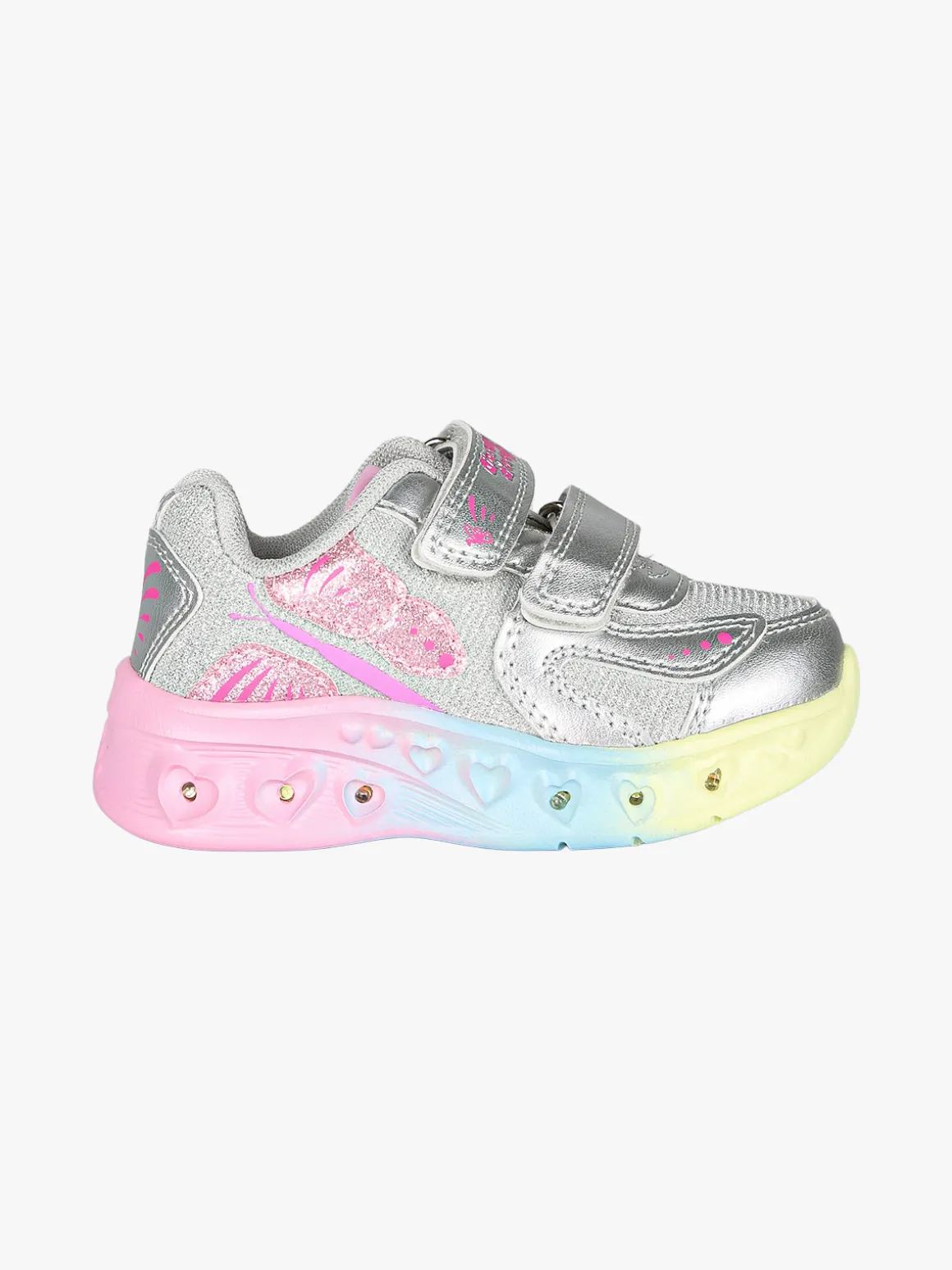Giardino D'Oro Sneakers da bambina con luci e strappi - argento